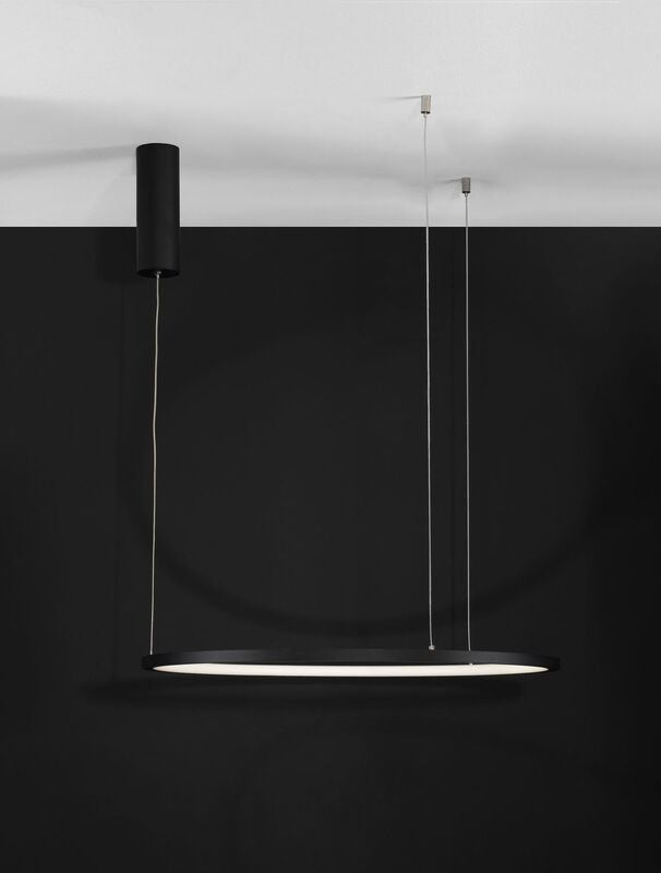 Nova Luce Pendelleuchte Hängeleuchte LED TARQUIN Schwarz Warmweiß dimmbar 60 cm - 5212017438263