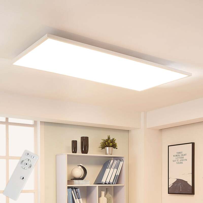 Arcchio LED-Panel Arya dimmbar Leuchte 119x59cm Aluminium Acryl weiß 75W - 4251096540413