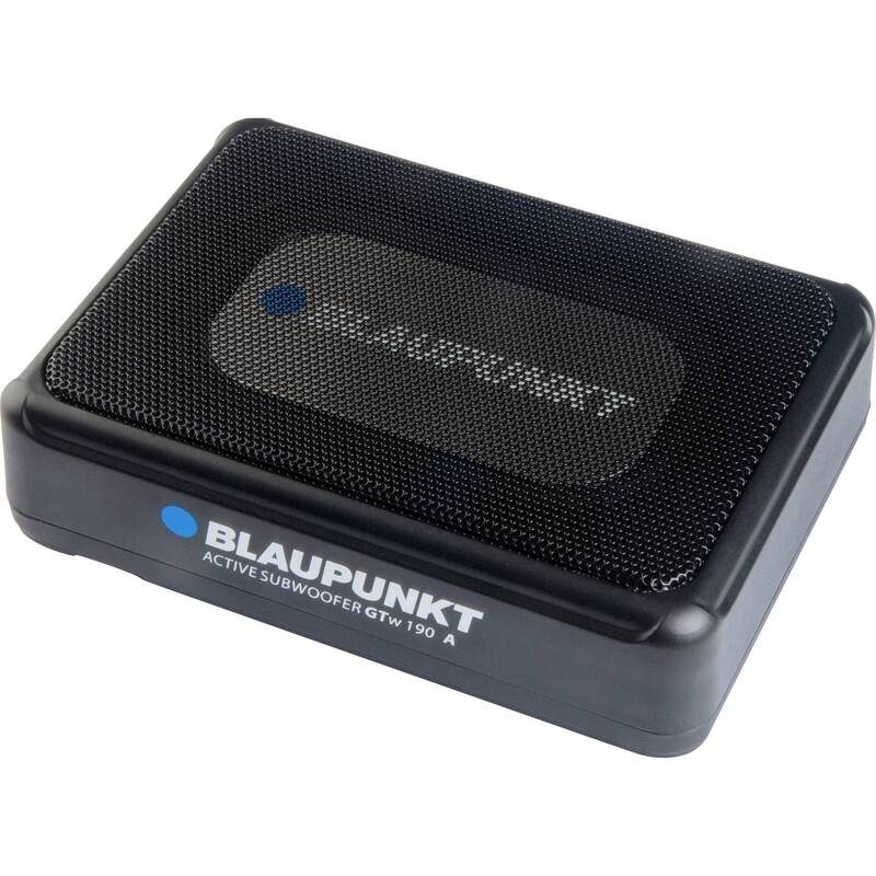 Blaupunkt Auto-Subwoofer aktiv GTw 190 A 150W 2 Ohm 280mm kraftvoller Bass 95dB - 4260499852566