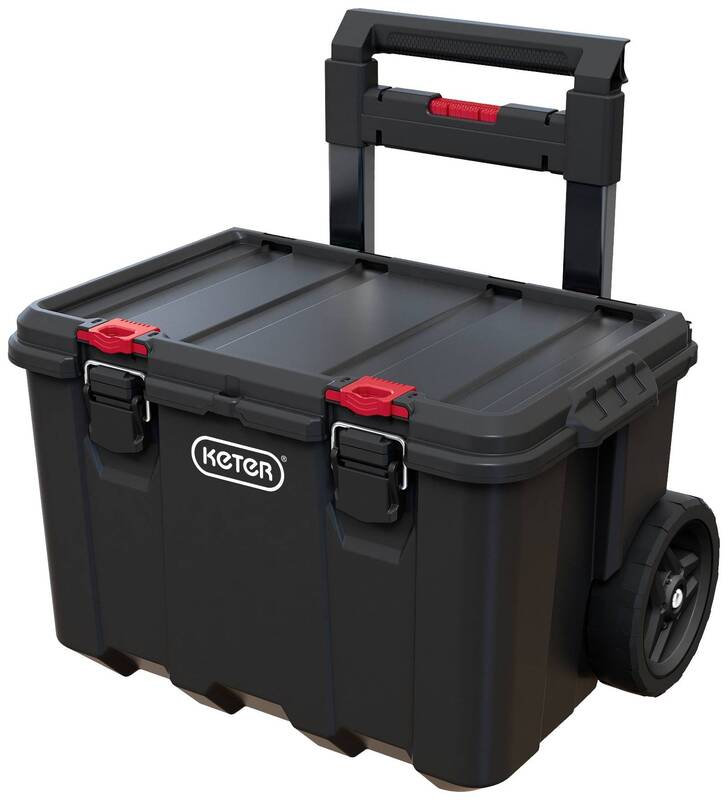 STACK N ROLL Werkzeugkasten unbestückt schwarz 150 l 35 kg Keter - 7290112634856