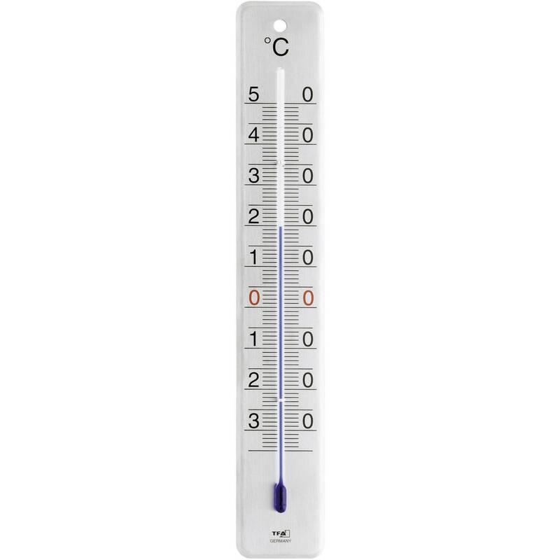 TFA Edelstahl Innen-Außen-Thermometer 280mm Wandmontage Silber 84g - 4009816022790