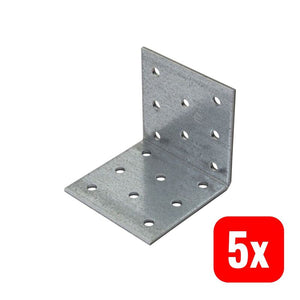 5x B-Ware Vormann Lochplattenwinkel  Verzinkt, 10 X 10 X 10 Cm
