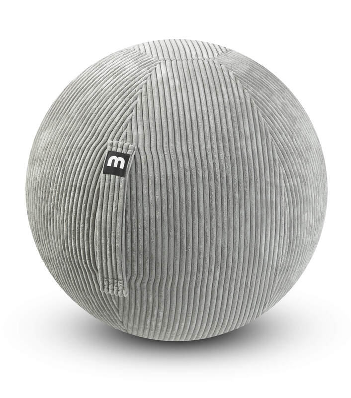 mokebo Stoff Sitzball Büro ergonomisch 'Der Sportliche', Sitzball mit Pumpe oder - 4262436120370