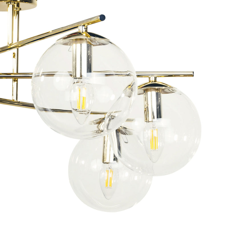Deckenleuchte Zoe 6-flammig LED goldfarben dimmbar Lampe Leuchte 72x72cm - 5905563003152