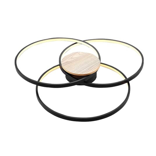 Lindby Deckenlampe Deckenleuchte LED Lampe dimmbar schwarz Aluminium warmweiß - 8502193148086
