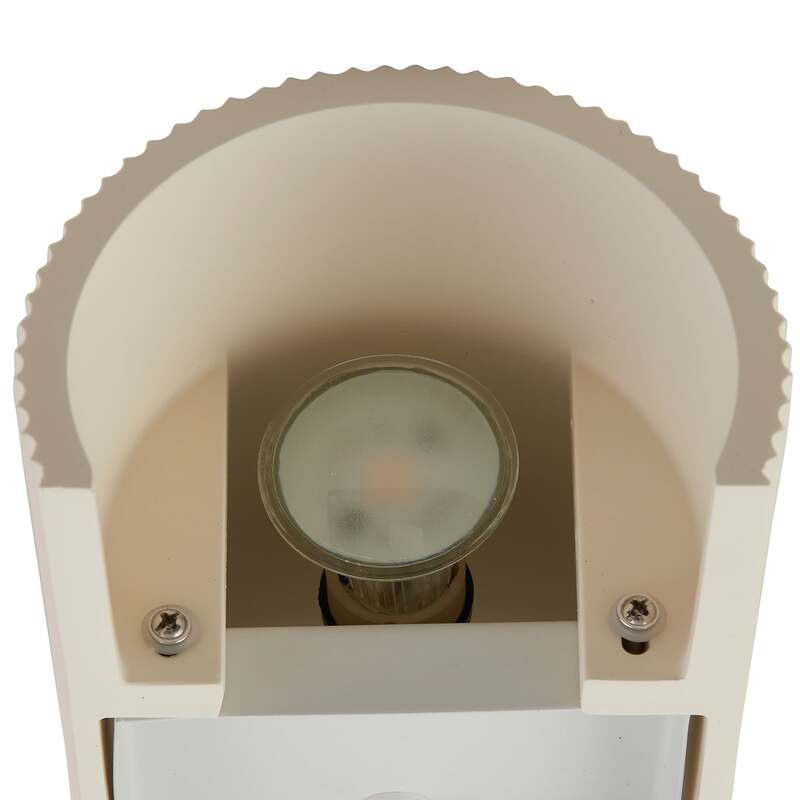 Lindby Wandleuchte Colja Wandlampe Wandlicht Leuchte rund Höhe 30,5 cm Gips weiß - 4251911794229