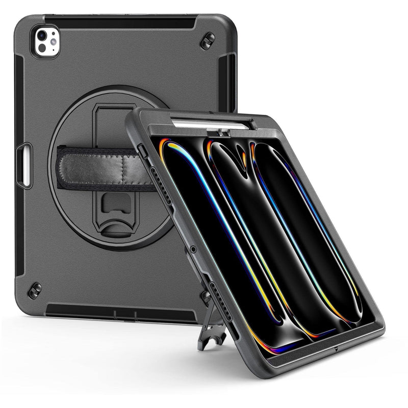 JT Berlin Hülle Case Kickstand Handstrap Apple iPad Pro 13 Schwarz 2025 2024 - 4260744253407