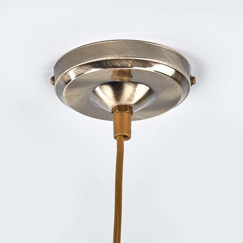 Searchlight Hängeleuchte Fisherman Ø32cm dimmbar Altmessing Pendelleuchte Lampe - 5013874201195