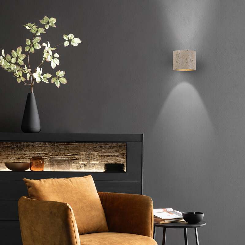 Schöner Wohnen Wandleuchte Traventa LED Lampe dimmbar beige 14x10cm IP20 - 4043689019440