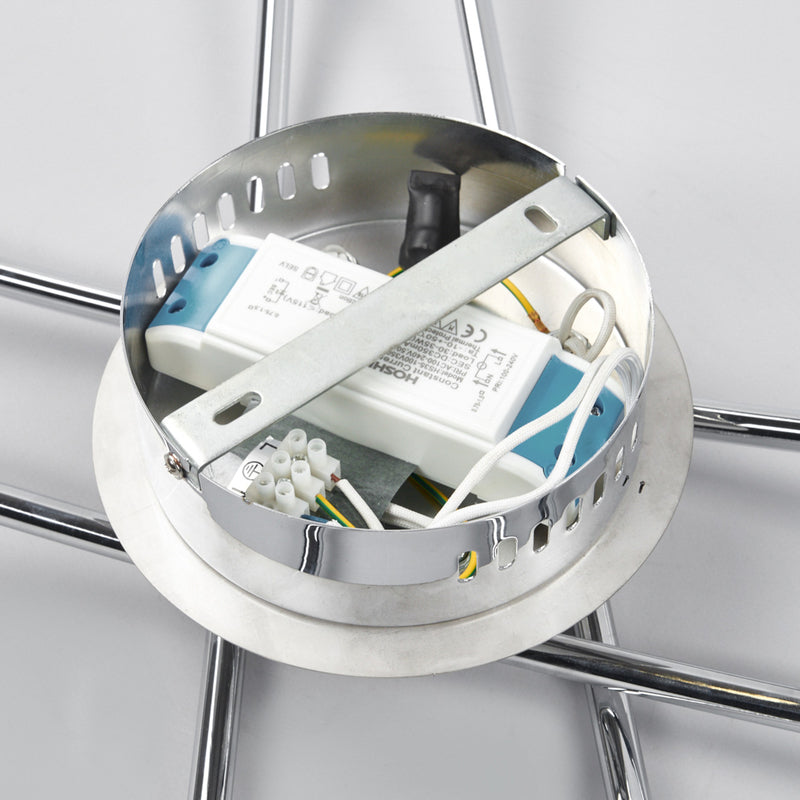 Lindby Deckenlampe Deckenleuchte Yael LED Lampe Leuchte chromfarben 67x67cm - 4251096525328