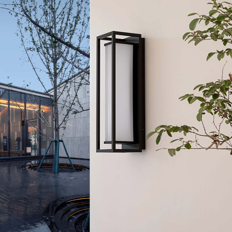 Lucande Außenwandleuchte Banetti LED Gartenleuchte schwarz 50cm IP54 Aluminium - 4251911743197