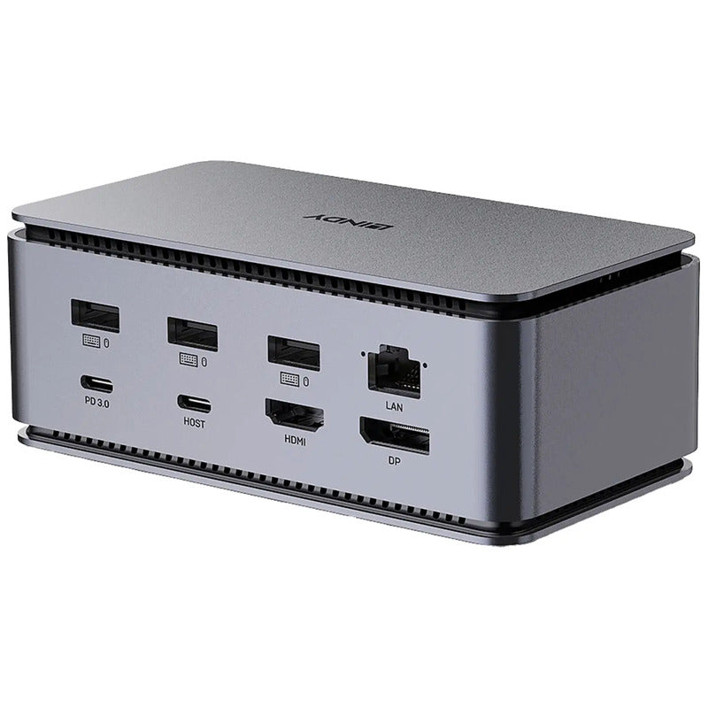 LINDY USB-C Dockingstation DST-Pro USB4 mit Kartenleser und 10Gbit LAN anthrazit - 4002888433723