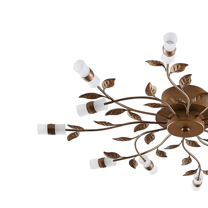 Lindby Deckenleuchte Bentas LED Lampe Leuchte warmweiß bronze Ø80cm 11cm hoch - 4251096574913