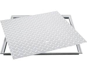 B-Ware Schachtabdeckung Stahl verzinkt 610mm x 810mm Gitterrost Abdeckung begehbar