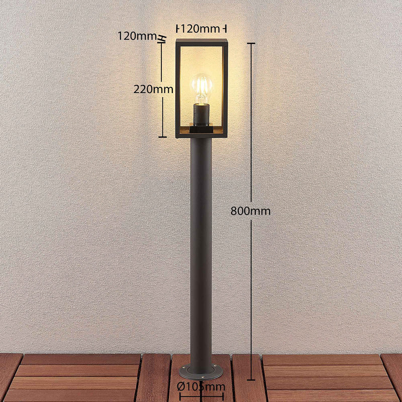 Lindby Wegeleuchte Filimon LED Gartenlampe Pollerleuchte dimmbar anthrazit 80cm - 4251096575897