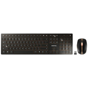B-Ware CHERRY DW 9100 SLIM Keyboard Mouse Included Universal RF Wireless + Bluetooth QWERTY US English Black