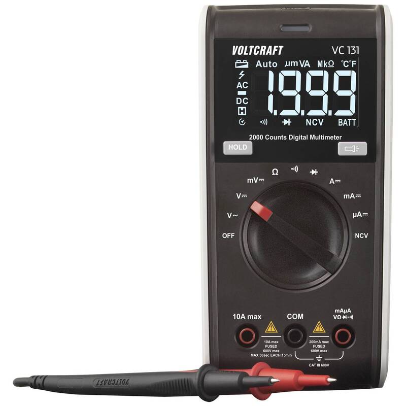 Voltcraft Hand-Multimeter VC131 digital CAT III 600V Messgerät 2000 Counts 262g - 4064161193359