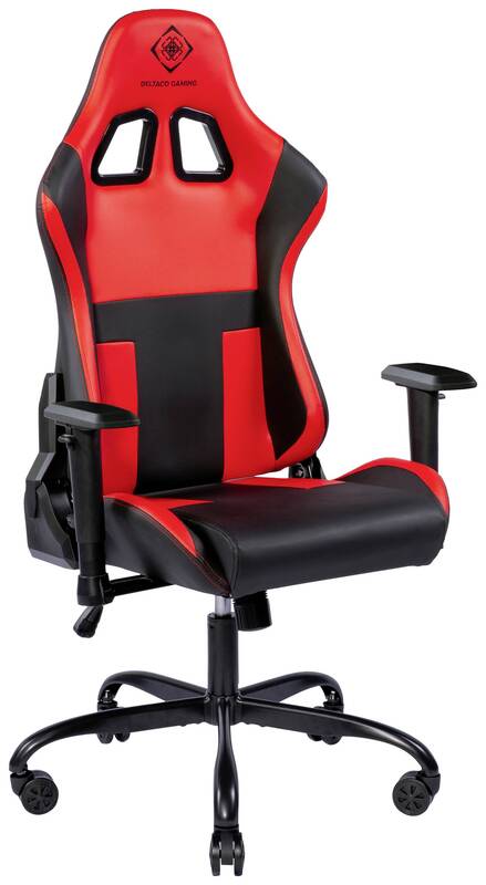 DELTACO GAMING GAM-096-R Gaming-Stuhl Schwarz Rot Möbel Büromöbel SIEHE TEXT - 7333048051479