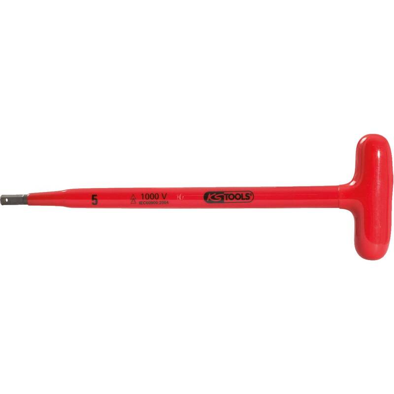 KS Tools T-Griff Innensechskant-Stiftschlüssel 5x250mm Chrom Vanadium brüniert - 4042146326923