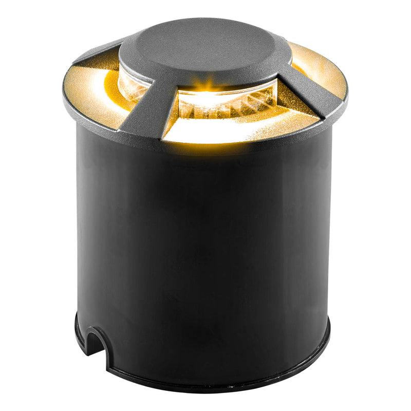 EVN Bodeneinbauleuchte Einbauleuchte LED Lampe rund anthrazit Aluminium 4fach - 4037293024082