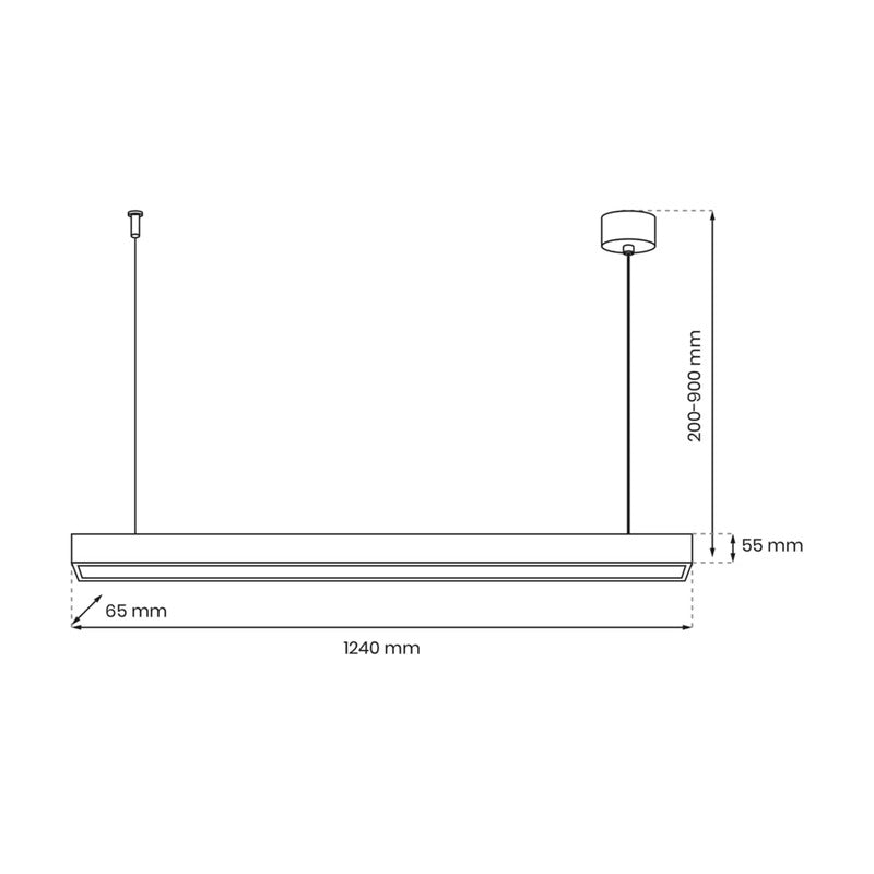 Hängeleuchte Lungo Pendelleuchte Deckenleuchte Leuchte Lampe Pendellampe LED G13 - 5902693789123