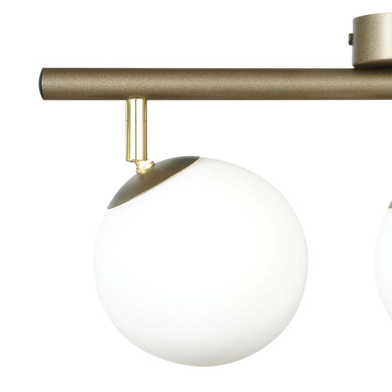 Deckenleuchte Zoe 3-flammig LED dimmbar braun weiß satiniert 46 x 12 cm Lampe - 5905563001622