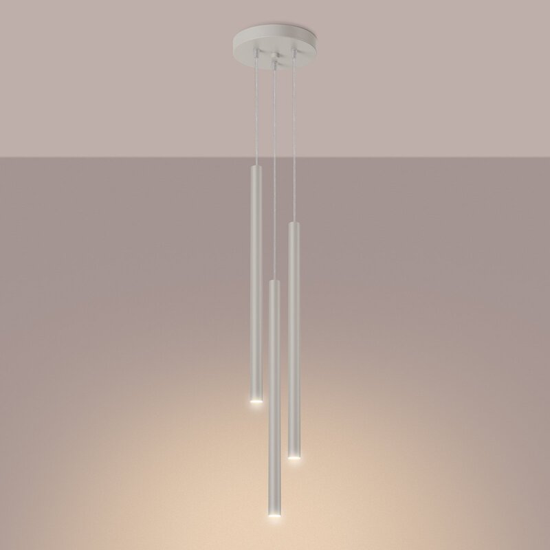 Pastelo Hängelampe Pendelleuchte Lampe beige Ø 19 cm Stahl - 5903282795037