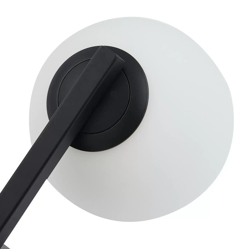 Lucande Wandleuchte Bidolo LED Wandlampe dimmbar schwarz Glas Ø12cm IP44 - 4251911778021
