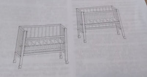 B-Ware tiSsi Beistellbett Maxi Babybett Gitterbett aus massivem Buchenholz weiß 76x40cm