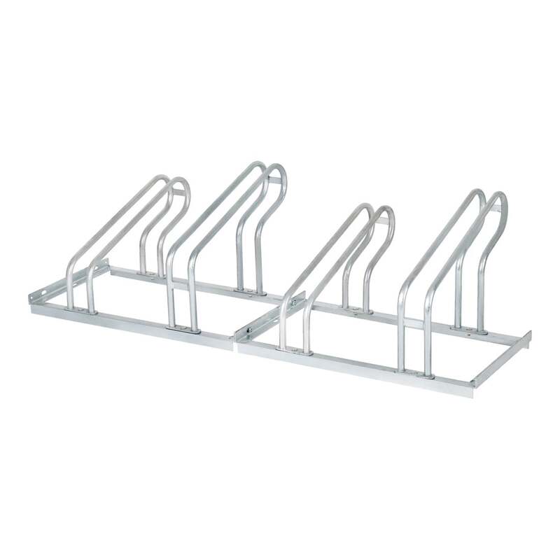 STIER Fahrradständer für 4 Räder Stahl verzinkt stabiler Bügelparker 1400x560mm - 4251709616986