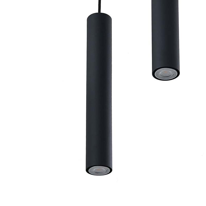 Lindby Hängeleuchte Sanad LED Pendelleuchte Lampe dimmbar schwarz 5-flg Ø40cm - 4251911703108