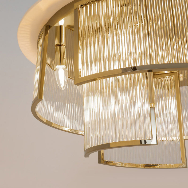 Maytoni Deckenleuchte Frame 9-flammig LED Hängelampe Lampe dimmbar gold klar - 4099776057840