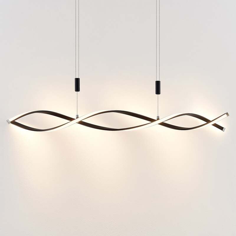 Lindby Hängeleuchte Pendelleuchte Welina LED dimmbar schwarz 107cm verstellbar - 4251096597257
