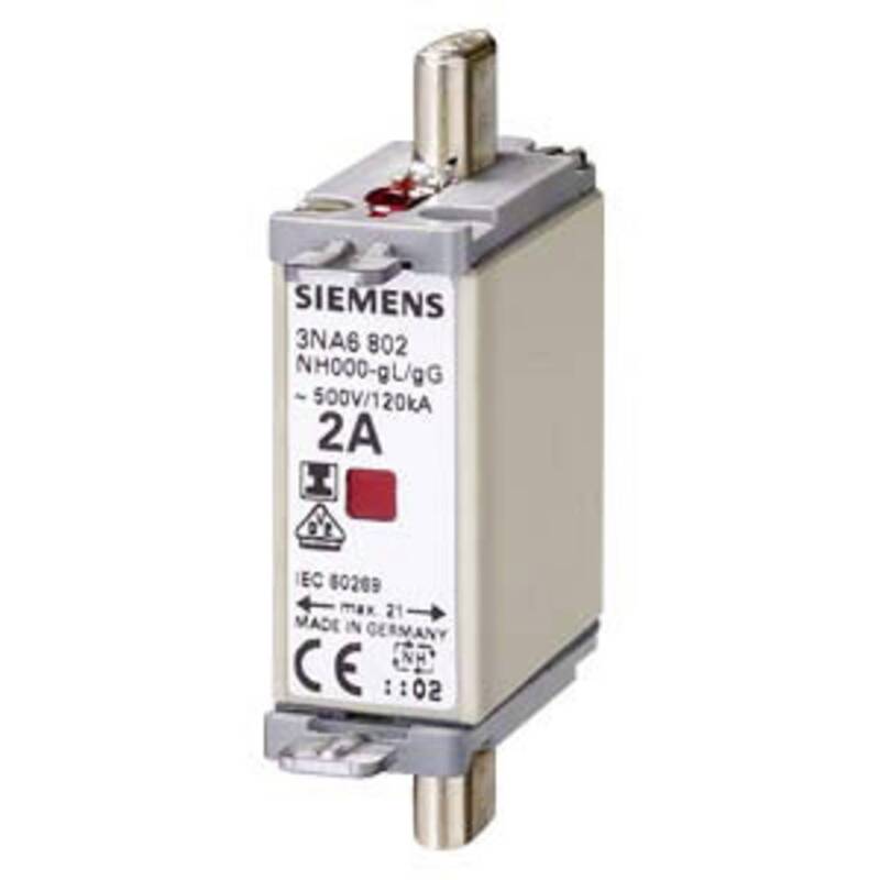 Siemens Sicherungseinsatz Sicherung 0 NH Einsatz 3NA6830 100 A 500 V 3 STÜCK - 4001869071299