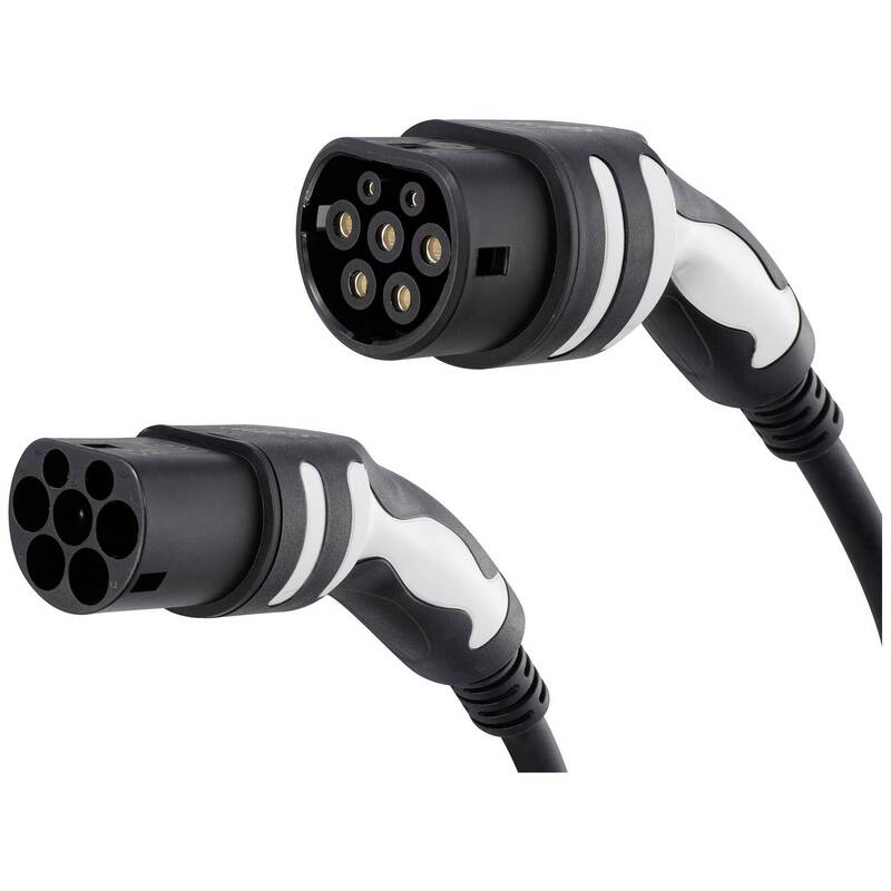 Sygonix Ladekabel Stromkabel E Auto 7m Typ 2 Außenbereich geeignet schwarz - 4064161319513