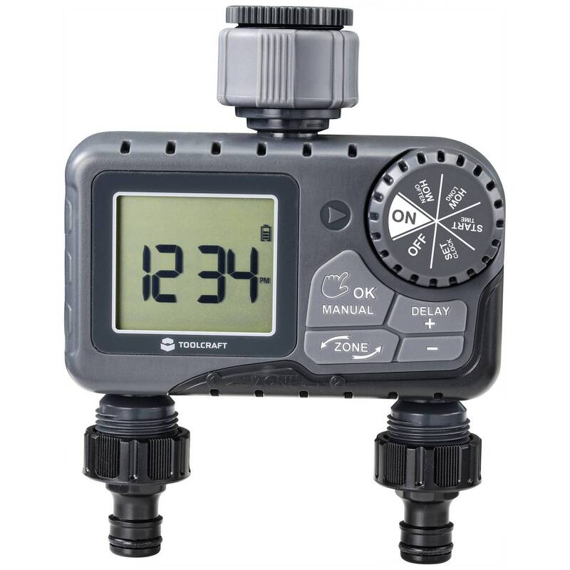 Toolcraft Bewässerungssteuerung Duo Gartenbewässerung digital 1-239min IPX4 - 4064161188058