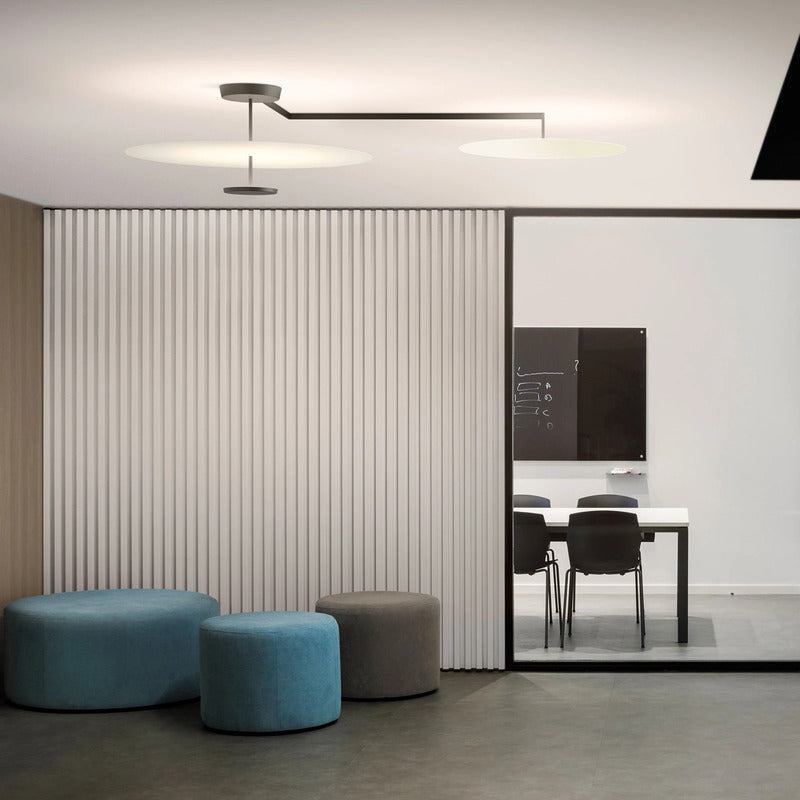Vibia Deckenleuchte Pendelleuchte Ø55cm Flat LED Leuchte weiß Stahl - 9515344