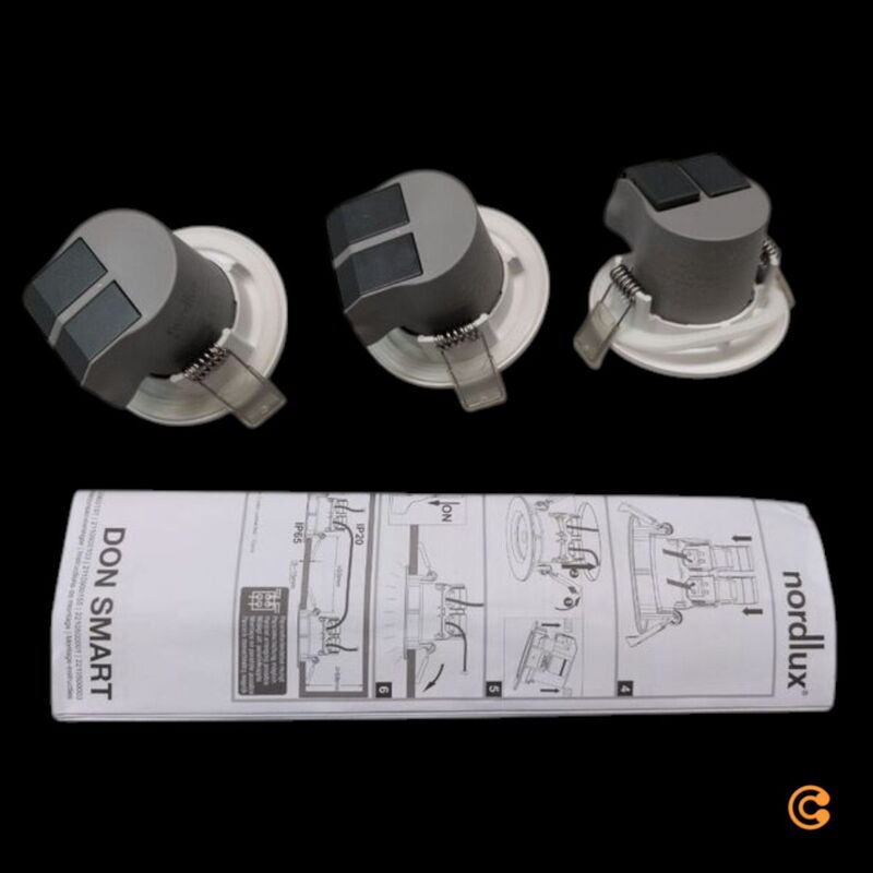 Nordlux LED Einbauleuchte Don Smart 3er Set Downlight dimmbar IP65 weiß 8,5cm - 5704924013263