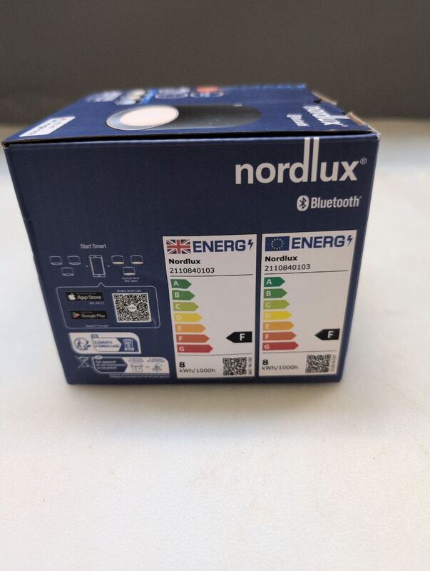 Nordlux LED Deckenspot Landon Smart dimmbar schwarz 8,2cm Höhe 650 Lumen IP44 - 5704924007460