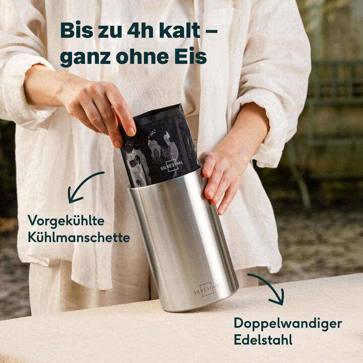 Silberthal Weinkühler Flaschenkühler Manschette Edelstahl spülmaschinengeeignet - 4260470462449