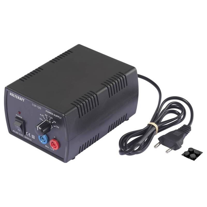 VOLTCRAFT Labornetzgerät CSP-120 einstellbar 3-12V 1,5A 18W Schaltnetzteil - 4064161485553