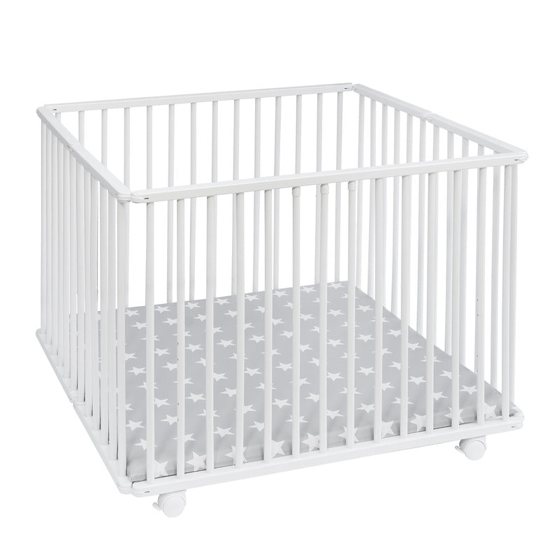 Laufgitter Hugo Buchenholz 100x75cm 3-fach höhenverstellbar 4 Rollen Amal II - 5907751413538
