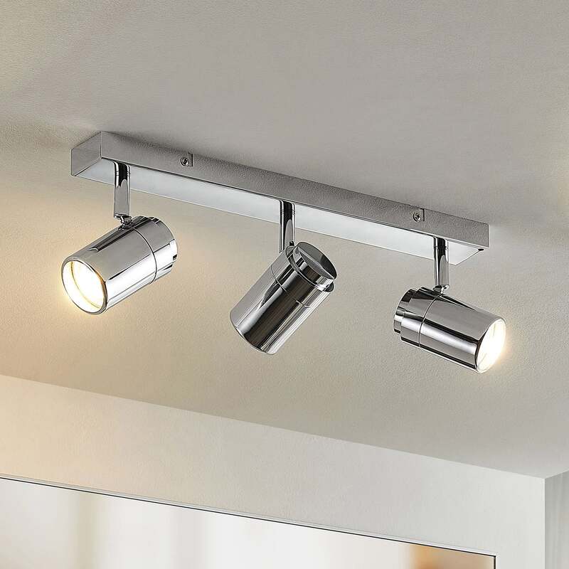 Lindby Remilan Deckenstrahler chrom lang Deckenlampe Deckenleuchte Lampe Leuc701 - 4251911732283