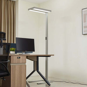 B-Ware Arcchio LED-Stehleuchte Logan Ultra HCL CCT dimmbar silber mit Bewegungsmelder