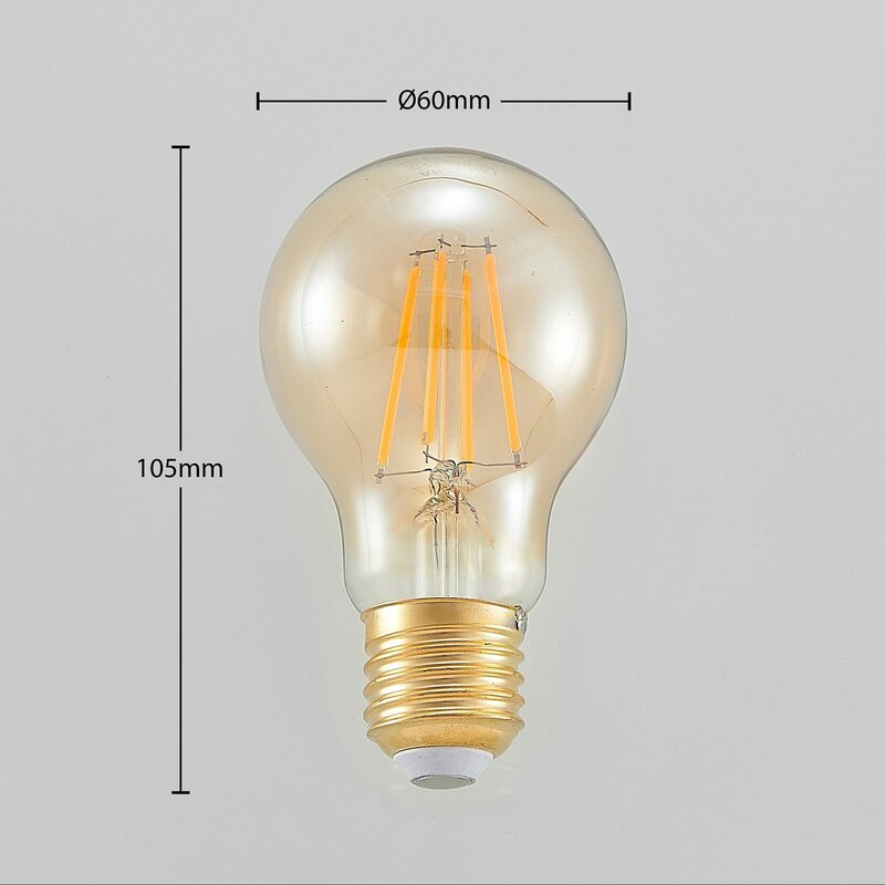 Arcchio LED-Lampe Glühbirne Glühlampe Leuchte amber warmweiß E27 12 STÜCK - 4251096567908
