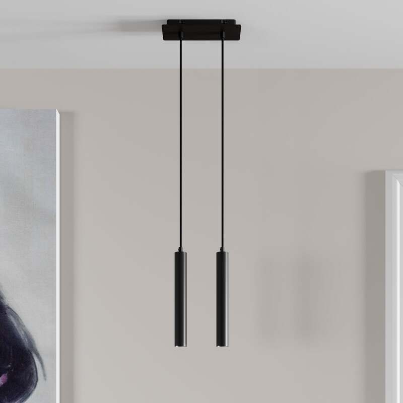Arcchio Pendelleuchte Hängeleuchte Franka LED Lampe schwarz Aluminium 2-flg 30cm - 4251096568608
