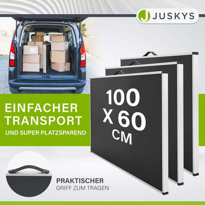 Alu Klapptisch 3er Set Camping Tisch höhenverstellbar klappbar 100x60cm flexibel - 4260565527282