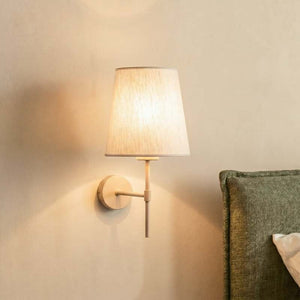 B-Ware TK-Lighting Wandlampe Elizabeth dimmbar E27 beige sand Leinen 39cm 1-flammig