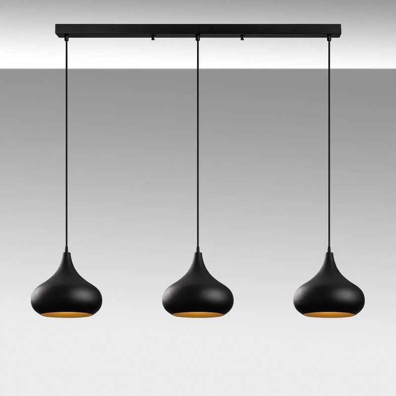 Opviq Hängeleuchte Pendelleuchte Muba schwarz Metall Länge 120 cm616 - 8684283493456