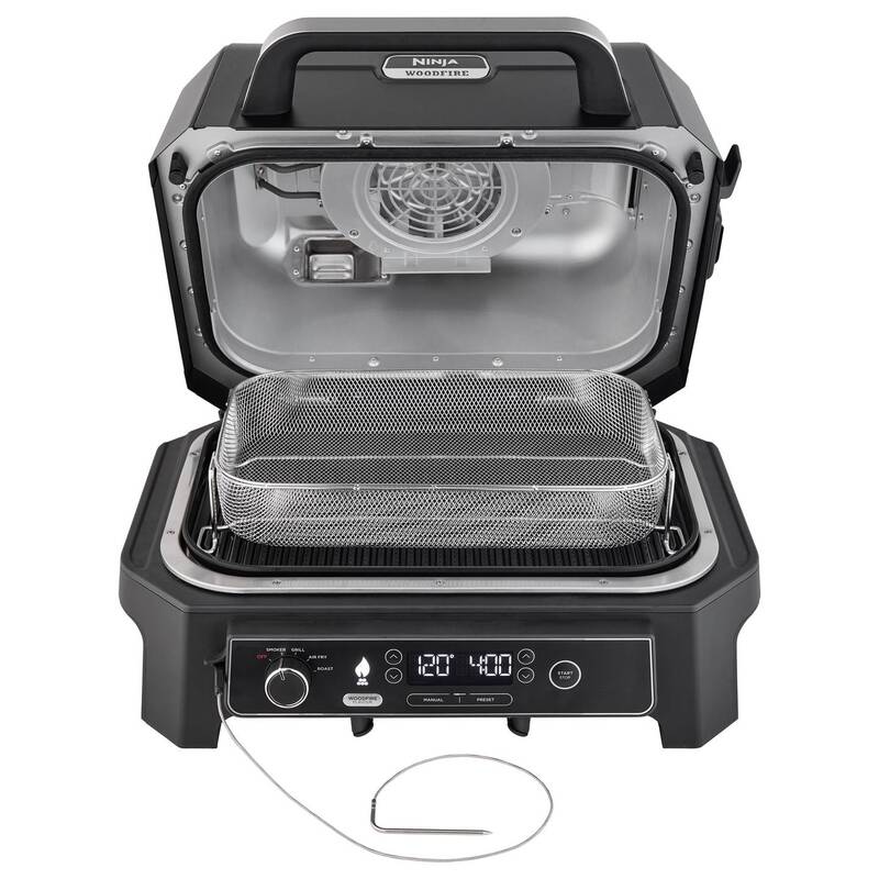 Ninja Woodfire Pro XL Elektrogrill Schwarz Edelstahl 1700W mit Thermometer - 0622356281058
